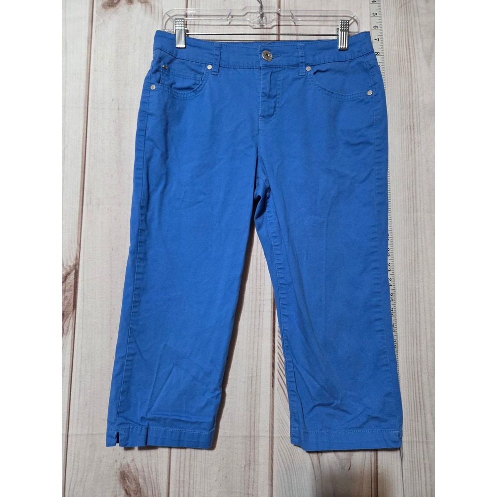 Bandolino‎ Women's Blue Petite Mandie Capris Cropped Pants Size 8P